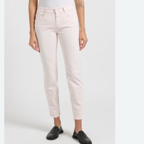 NWT Closed ''Baker'' Mid-Rise Jeans in Rose Quartz Pink Size 24 - Picture 2 of 16